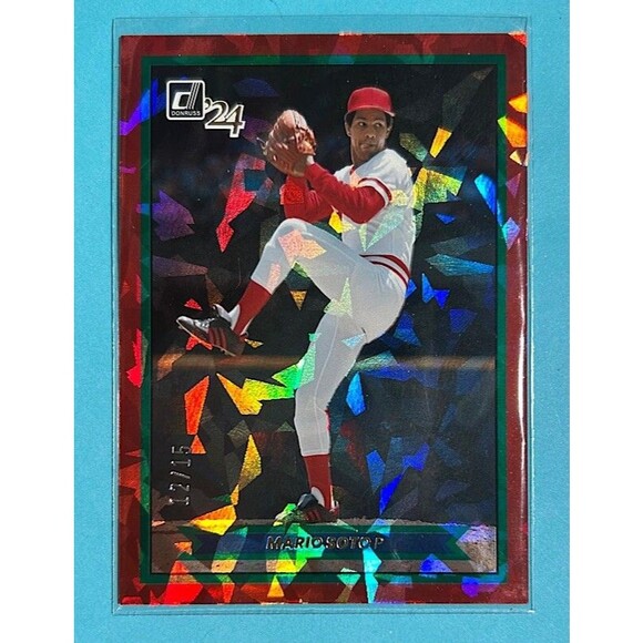 2024 Donruss AllStar REDS Mario SOTO #2 Red Cracked Ice Parallel # 12/15 - Picture 1 of 3